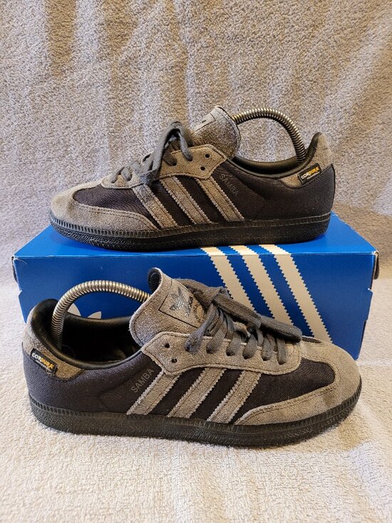 Adidas Men's Size 7.5 Samba OG Cordura Other - Adidas Men's Size 7.5 Samba OG Cordura Pack - Black Grey Sneakers JI3214 (#2327)